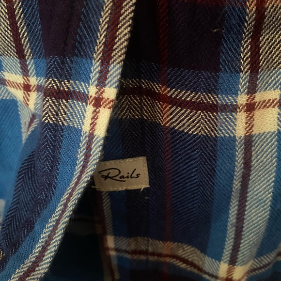 RAILS Brit Royal/Santorini Short Sleeve Plaid Shirt - Picture 5 of 9